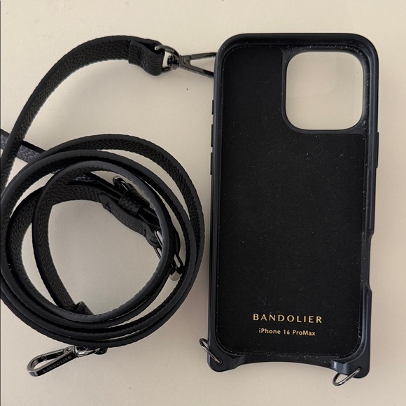 Bandolier Black Phone Case with Strap